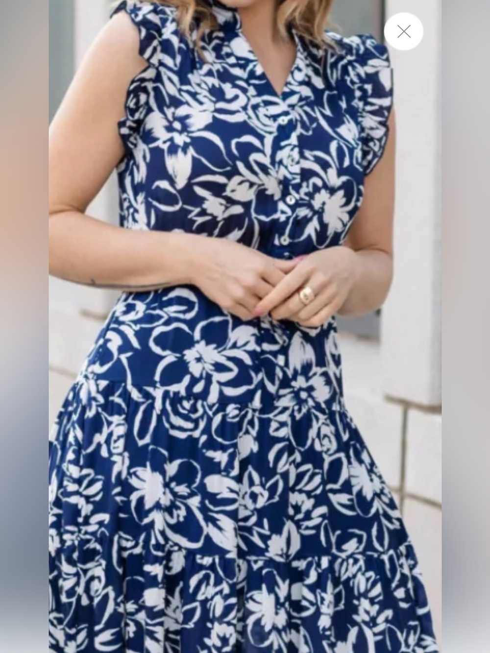 Pinch Navy and White Floral Maxi Dress